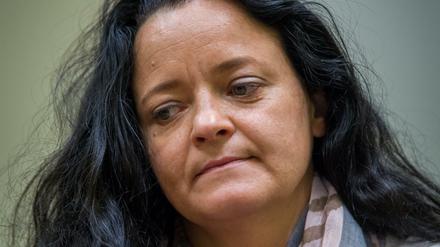 Beate Zschäpe am 1. September 2017 im Gerichtssaal im Oberlandesgericht in München.