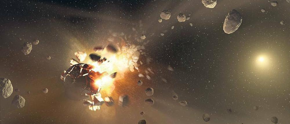 Jenseits des Mars zieht sich ein Asteroidengürtel durch das Sonnensystem - allerdings noch nicht so lange wie bisher gedacht.