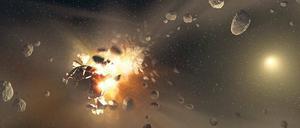 Jenseits des Mars zieht sich ein Asteroidengürtel durch das Sonnensystem - allerdings noch nicht so lange wie bisher gedacht.