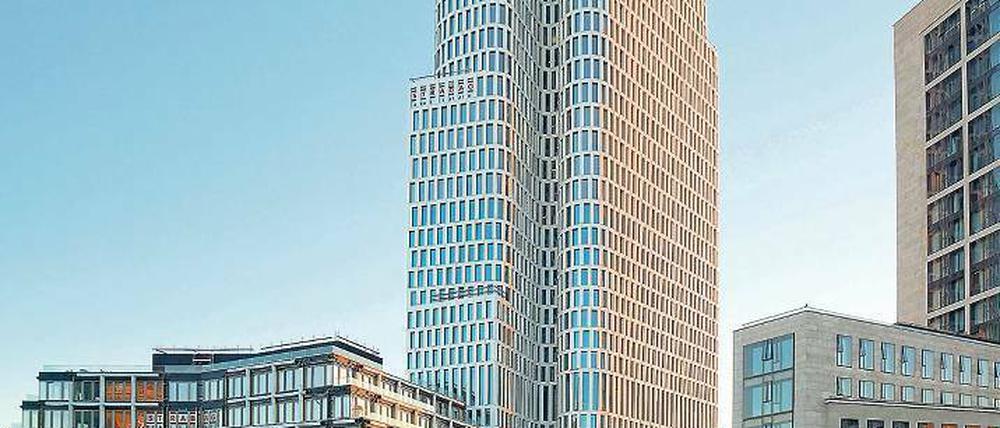 Der im vorigen Frühjahr eröffnete Hotel- und Büroturm "Upper West" markiert den Aufschwung am Breitscheidplatz.