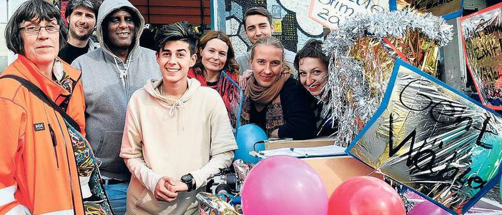Die Teenager aus dem Kreuzberger KinderJugendKulturZentrum haben auch ihre Stimmen abgegeben.