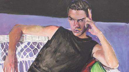 Selbstporträt des New Yorker Malers Patrick Angus, zu sehen auf der Kunstmesse Positions bei der Stuttgarter Galerie Thomas Fuchs.
