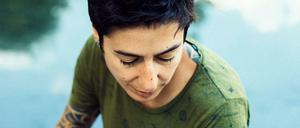 Dunja Hayali in Kreuzberg.