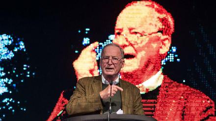 Alexander Gauland auf einer Wahlveranstaltung der AfD in Magdeburg.