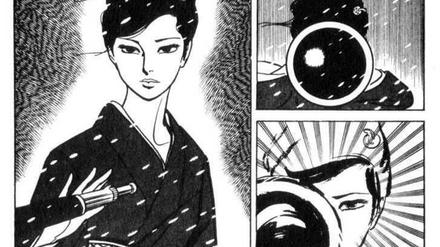 Kind der Rache: eine Seite aus "Lady Snowblood".