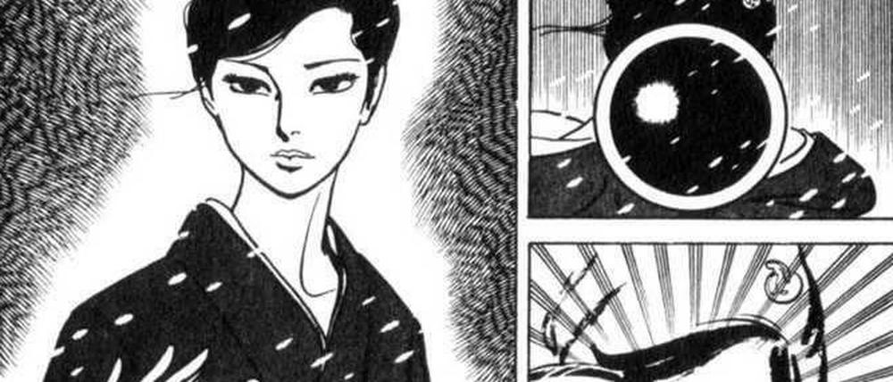 Kind der Rache: eine Seite aus "Lady Snowblood".