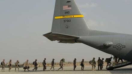 US-Soldaten einer Luftlandedivision in der Provinz Khost in Afghanistan. 