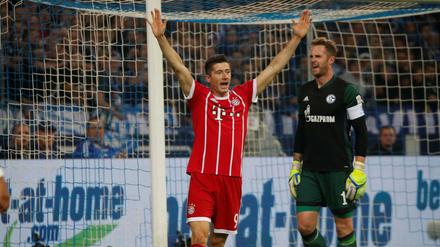 Robert Lewandowski erzielte per Elfmeter das 1:0 für den FC Bayern München.