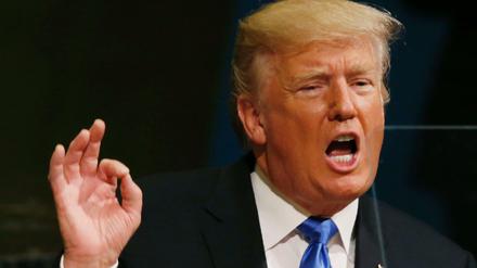 Donald Trump bei seinem Auftritt in New York.