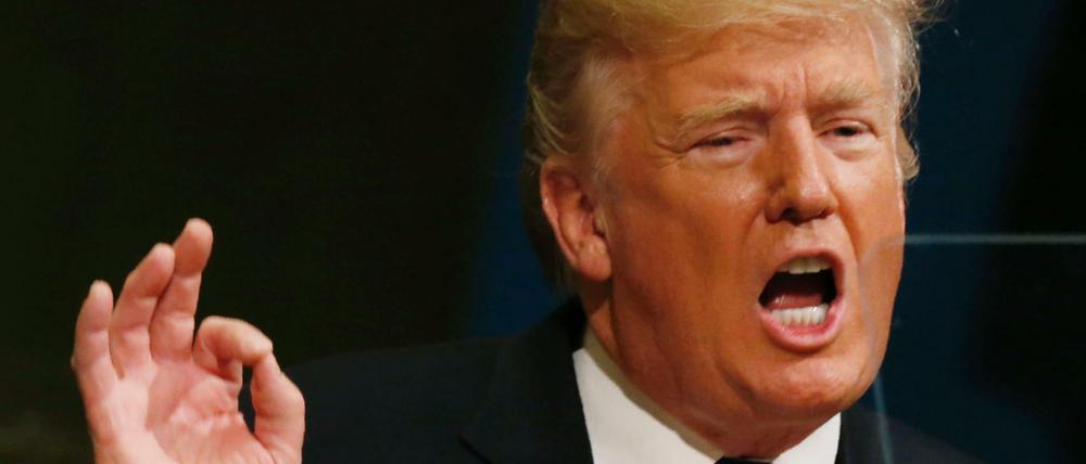 Donald Trump bei seinem Auftritt in New York.