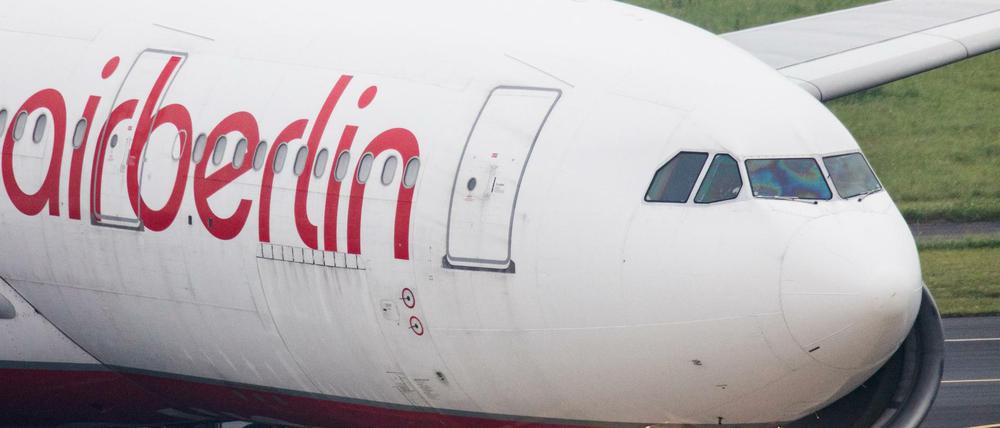 Ein Airbus A330 der insolventen Fluggesellschaft Air Berlin.