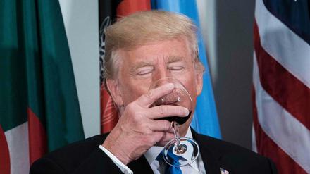 Zufrieden mit sich: US-Präsident Donald Trump bei einem Dinner nach seiner UN-Rede