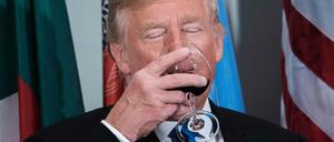 Zufrieden mit sich: US-Präsident Donald Trump bei einem Dinner nach seiner UN-Rede