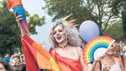 Politischer Christopher Street Day in Berlin.
