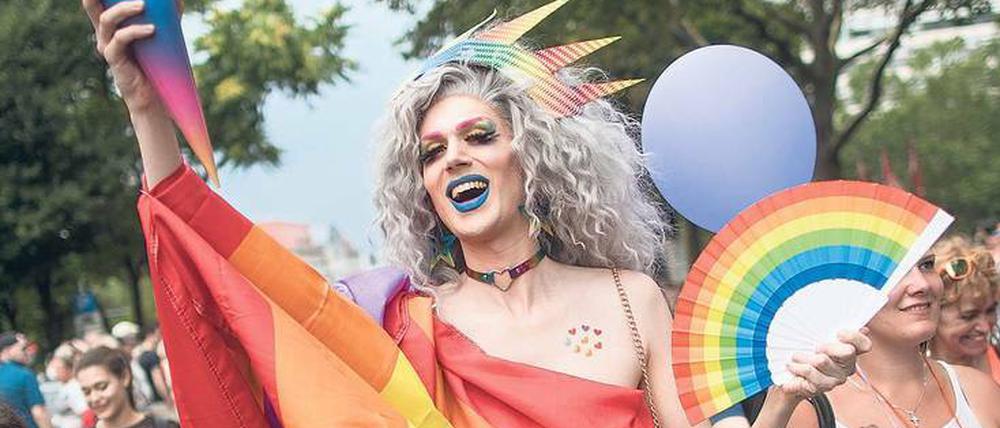 Politischer Christopher Street Day in Berlin.