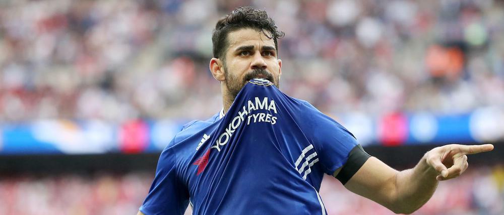Bild aus der Vergangenheit: Diego Costa wird vermutlich nicht mehr für Chelsea, sondern bald wieder für Atletico jubeln. 
