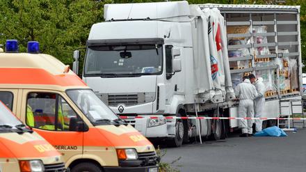 In diesem Lkw wurden die illegal eingereisten Flüchtlinge aus dem Irak entdeckt. 