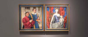Zwei Welten. Jean Fouquets Diptychon von Melun zeigt die Madonna auf der einen und ihren Stifter samt Schutzpatron auf der anderen Seite.