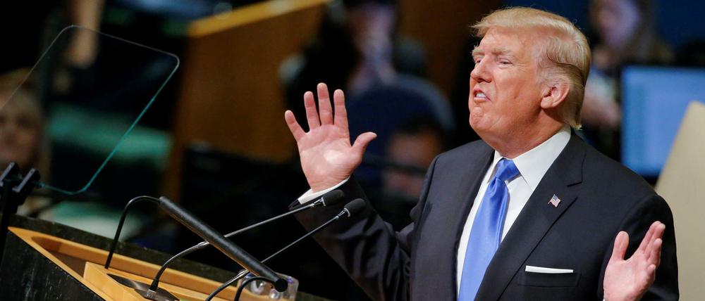 Donald Trump redet vor der Vollversammlung der Vereinten Nationen.