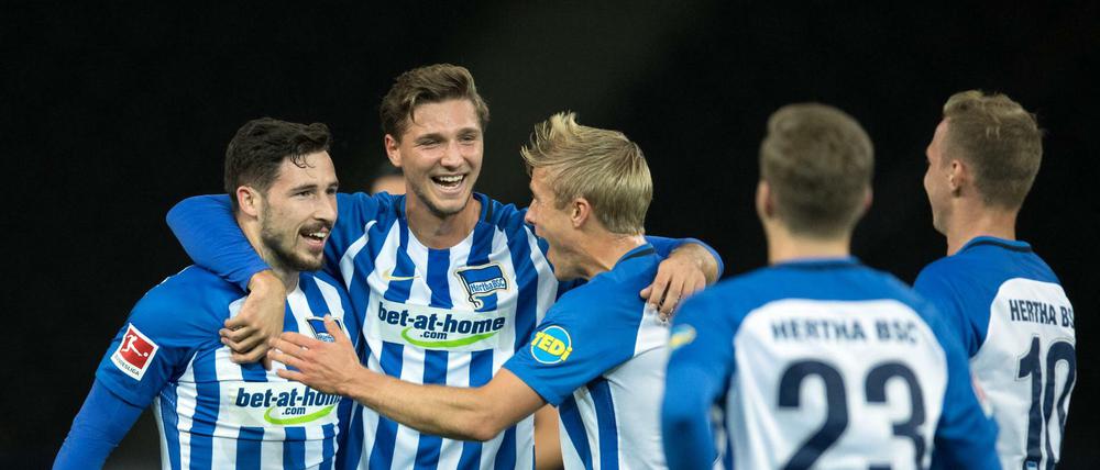 Mathew Leckie (links) ist bisher mit Abstand Herthas bester Torschütze. 