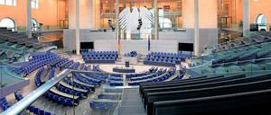 Im Auge des Sturms. Der Bundestag ist am Wahltag auf standby geschaltet.