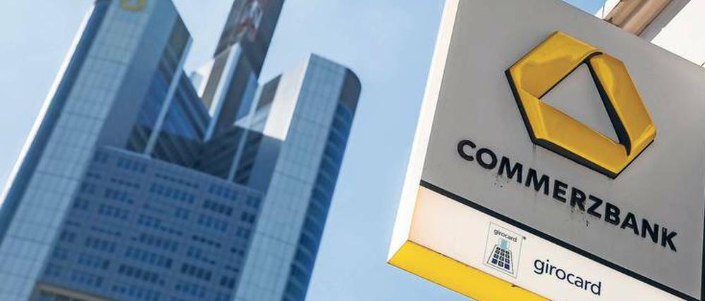 Gute Aussicht. Der Kurs der Commerzbank hat sich erholt. Foto: Roman Pilipey/p-a/dpa