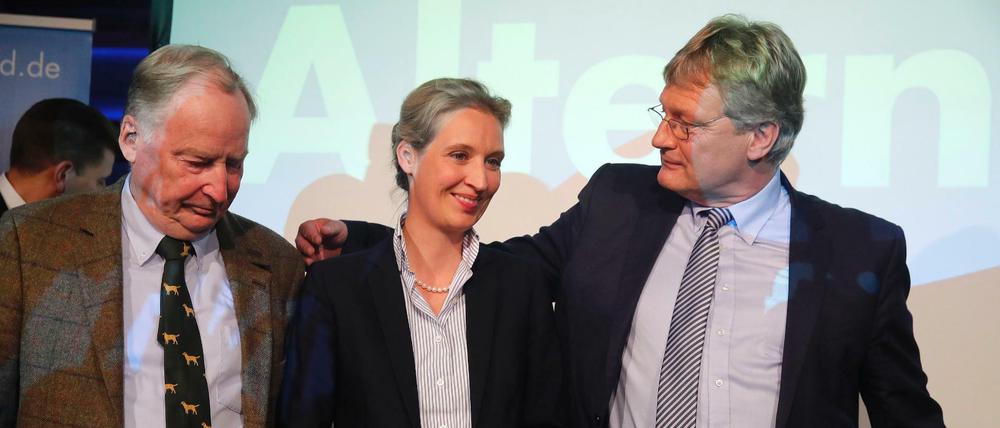 Freude bei der AfD: Alexander Gauland, Alice Weidel und Jörg Meuthen