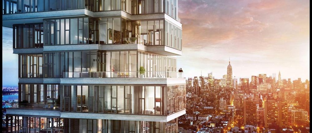 Bei Arch+ bekommt sozialer Wohnungsbau genauso viel Aufmerksamkeit wie die Architektur-Stars Herzog &amp; de Meuron. Hier der Wohnturm der Schweizer in New York.