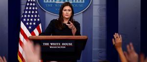 Diese Darstellung sei "absurd", sagte am Montag in Washington die Präsidentensprecherin Sarah Huckabee Sanders. 