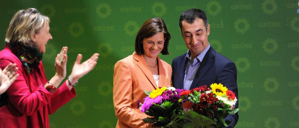 Die Grünen-Spitzenkandidaten Katrin Göring-Eckardt und Cem Özdemir wollen vor Verhandlungen mit Union und FDP öffentlich keine roten Linien festlegen.