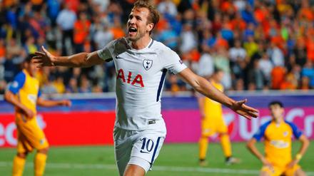 Durfte dreimal jubeln: Tottanhams Harry Kane.