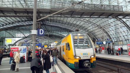 Die Odeg am Hauptbahnhof.