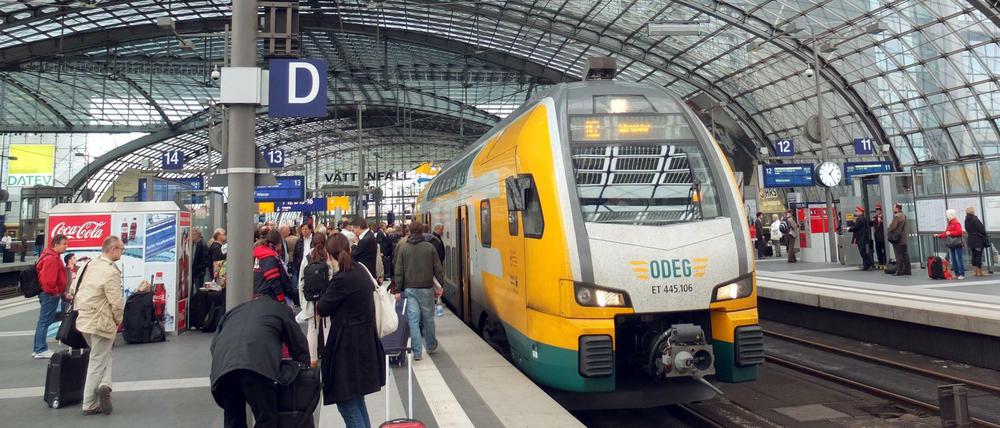 Die Odeg am Hauptbahnhof.