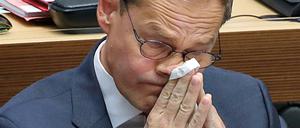 Der verschnupfte Regierende.