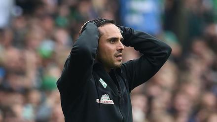 Das gibt's doch nicht! Alexander Nouri ist mit Werder Bremen immer noch sieglos. 