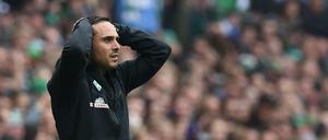 Das gibt's doch nicht! Alexander Nouri ist mit Werder Bremen immer noch sieglos. 