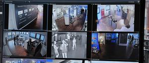 Testbilder einer Videoüberwachungskamera in der Potsdamer Straße.