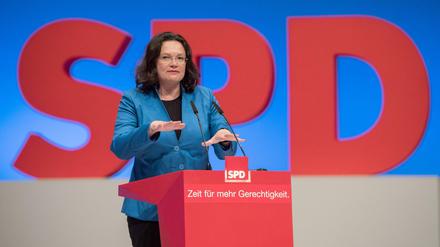 Hat eine schwere Aufgabe vor sich: die neue SPD-Fraktionsvorsitzende Andrea Nahles.