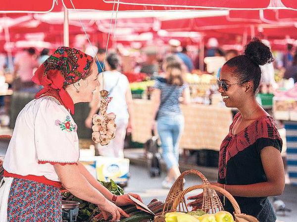 Frauen auf dem Markt vom Dolac.