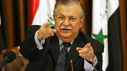 Der damalige irakische Präsident Dschalal Talabani im August 2007 in Bagdad.