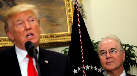 Auseinandergelebt. US-Präsident Donald Trump und sein entlassener Gesundheitsminister Tom Price.