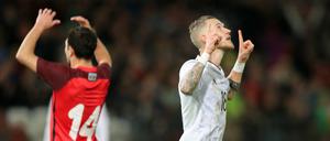 Eisern! Unions Marcel Hartel jubelt nach dem Treffer zum 5:0.