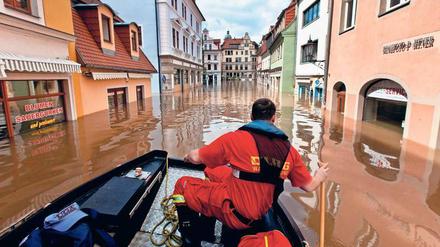 Traumatisierendes Erlebnis: Beim Elbe-Hochwasser 2013 stand die Altstadt von Meißen in Sachsen meterhoch unter Wasser. 