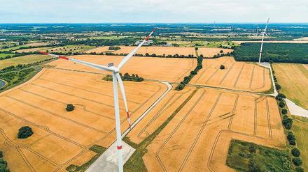Berlin dreht am Rad. Windrad der Stadtwerke in Sputendorf. 