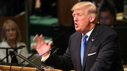 Donald Trump, hier bei seiner Rede vor der Generalversammlung der Vereinten Nationen in New York