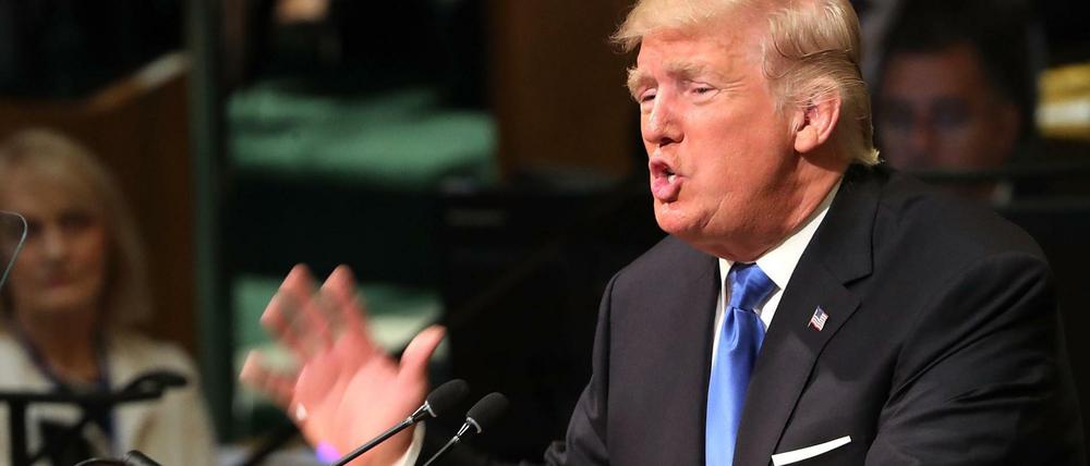 Donald Trump, hier bei seiner Rede vor der Generalversammlung der Vereinten Nationen in New York
