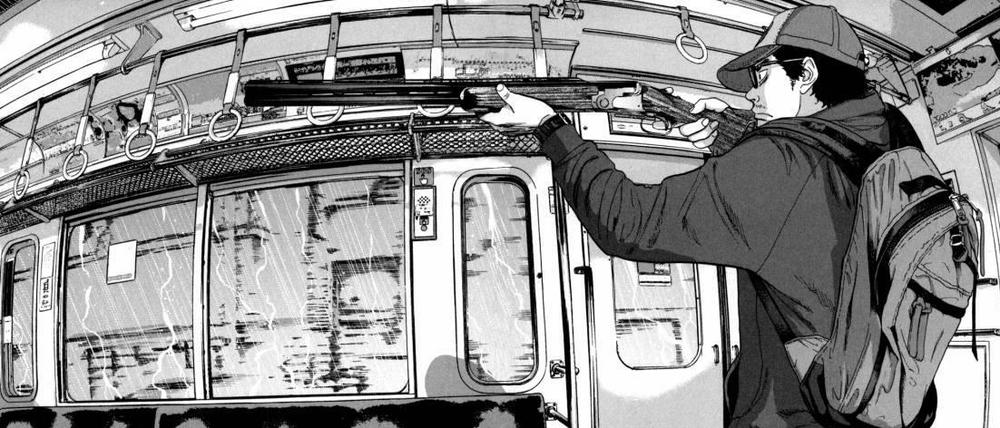 Held wider Willen: Die Hauptfigur der Reihe, Hideo, beim Zombiejagen in der U-Bahn.