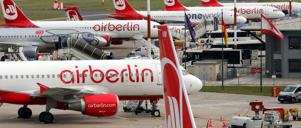 Die Technik-Tochter der Air Berlin wartet die konzerneigenen Flugzeuge.