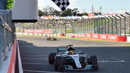 Das Ziel vor Augen. Lewis Hamilton.