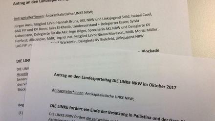 Kreis der Antragsteller deutlich geschrumpft: Anti-Israel-Antrag für den Parteitag der NRW-Linken